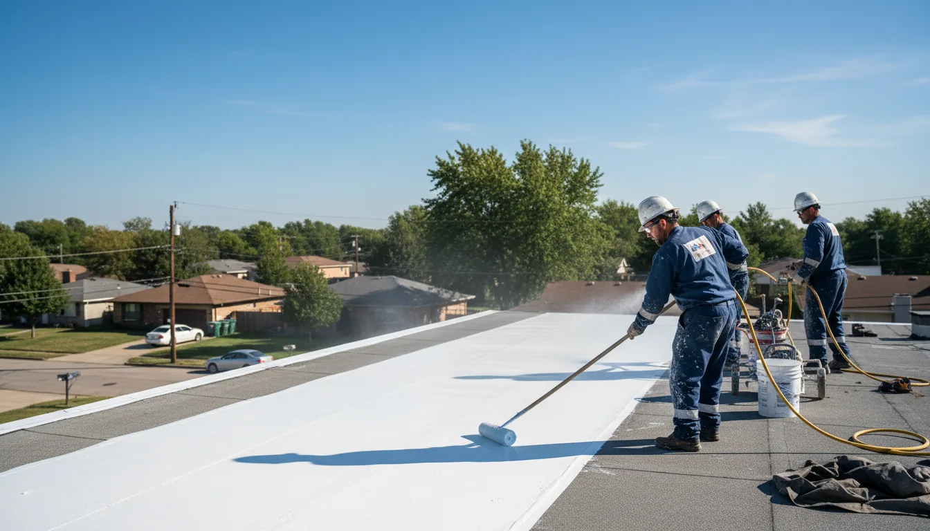 Commercial roof coating in Crawford, MS near me